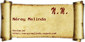 Nérey Melinda névjegykártya